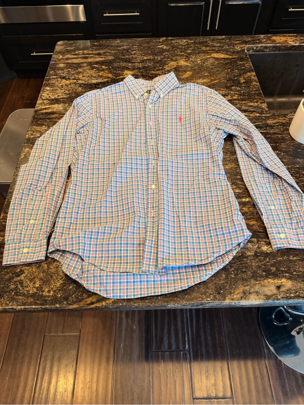 Polo by Ralph Lauren Blue & Pink Check Men's Button-Down Shirt M